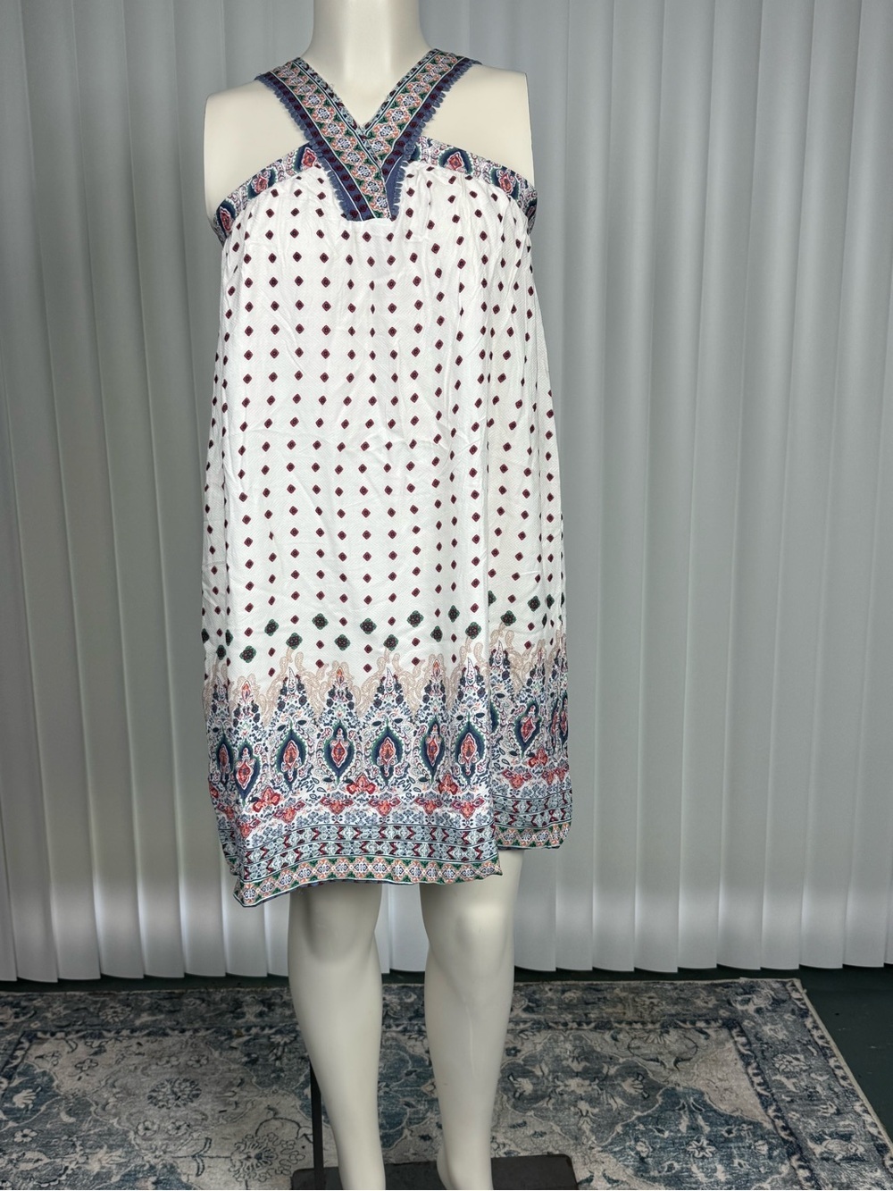 Hayden Boho Printed V-Neck Sundress Size Large NWT - Picture 2 of 12